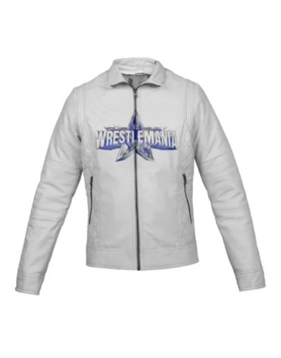 WT WrestleMania 38 Moto Leather Jacket