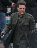 Edge of Tomorrow Tom Cruise (Cage) Green Wool Coat 