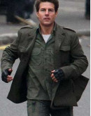 Edge of Tomorrow Tom Cruise (Cage) Green Wool Coat 