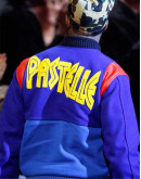 Kanye West Pastelle Varsity Blue Bomber Jacket