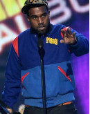 Kanye West Pastelle Varsity Blue Bomber Jacket