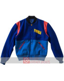 Kanye West Pastelle Varsity Blue Bomber Jacket