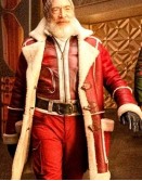 Red One (Santa Claus) J.k. Simmons Suede Leather Coat