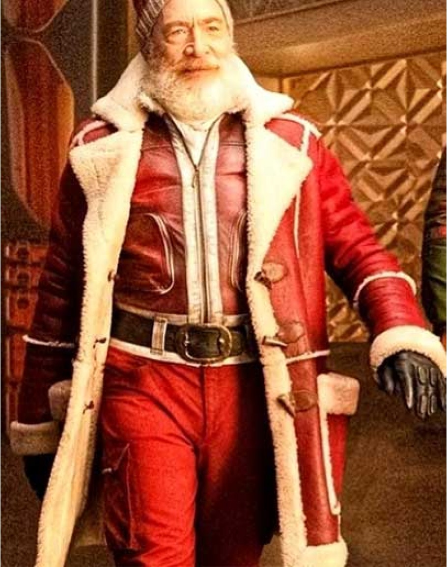 Red One Santa Claus Coat  J.k. Simmons Leather Coat