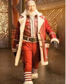 Red One (Santa Claus) J.k. Simmons Suede Leather Coat