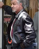 Tulsa King Sylvester Stallone Black Leather Jacket