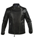 schwarze Lederjacke