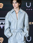 Timothee Chalamet Dune 2 Press Conference Gray Jumpsuit