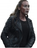 The Walking Dead Alycia Debnam Black Leather Jacket