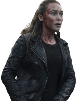 The Walking Dead Alycia Debnam Black Leather Jacket