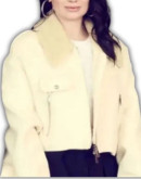 Flora and Son Eve Hewson (Flora) White Wool Jacket