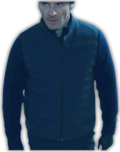 The Killer 2023 Michael Fassbender Black Puffer Vest