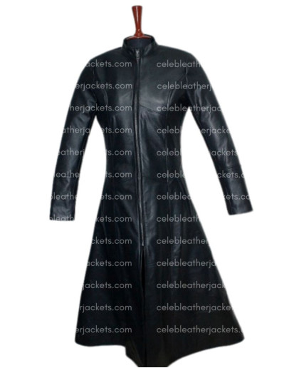 The Matrix Reloaded Carrie-Anne Moss (Trinity) Trench Coat