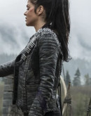 The 100 Marie Avgeropoulos Distressed Leather Jacket