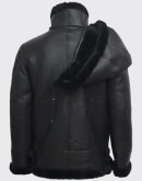 Men's Black Sheepskin Aviator Jacket