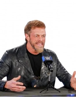 WWE Elimination Chamber Edge Black Leather Jacket