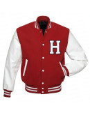 Men's Bomber Harvard Red and White Jacket