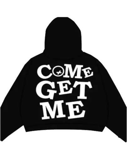 Quiet Come Get Me Black Fleece Hoodie Quiet Come Get Me Black Fleece Hoodie