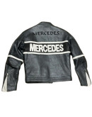 Mercedes F1 Race Black Leather Jacket