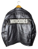Mercedes Racing Genuine Cowhide Leather Streetwear Jacket