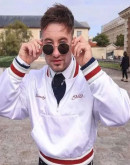 Barry Keoghan White Varsity Jacket