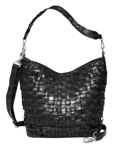 Beth Dutton Studded Woven Leather Bag