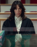 Chloe Pirrie Dept Q Charcoal Trench Coat