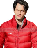 You S05 Penn Badgley (Joe Goldberg) Red Puffer Jacket