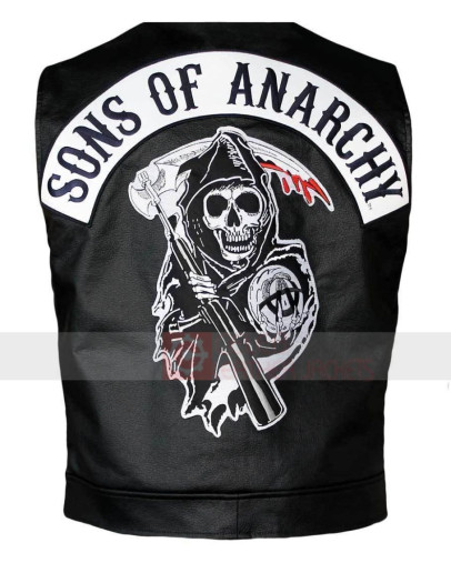 Sons of Anarchy Jax Teller Black Pu Leather Vest