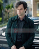 You S05 Penn Badgley Suede Jacket