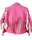 A Minecraft Movie Jason Momoa Pink Fringed Jacket