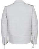 Brando White Vintage Leather Jacket