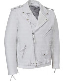 Brando White Vintage Leather Jacket