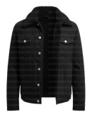 Fool Me Once 2024 Emmett J Scanlan Black Shearling Jacket