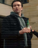 Fool Me Once 2024 Emmett J Scanlan Black Shearling Jacket