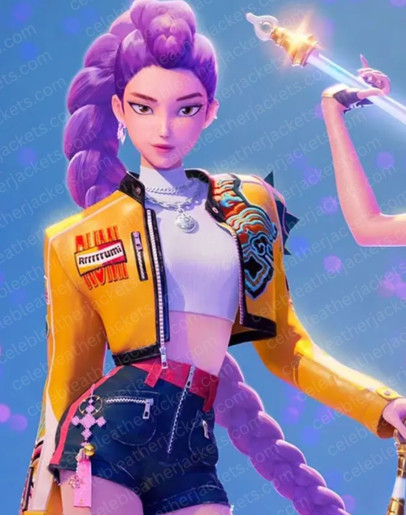 Rumi KPop Demon Hunters 2025 Yellow Jacket