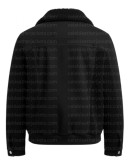 Fool Me Once 2024 Emmett J Scanlan Black Shearling Jacket