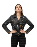 AllSaints Balfern Leather Biker Jacket – Women’s Black