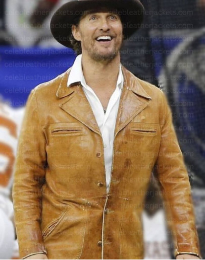 Matthew McConaughey Brown Leather Jacket