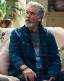 The Thursday Murder Club 2025 Pierce Brosnan Blue Jacket