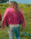 A Minecraft Movie Jason Momoa Pink Fringed Jacket