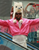 A Minecraft Movie Jason Momoa Pink Fringed Jacket
