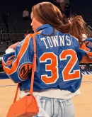 Jordyn Woods New York Knicks Game 3 Leather Jacket