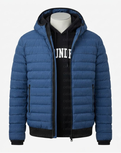 Ted Lasso Jason Sudeikis Blue Puffer Jacket
