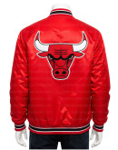 CHICAGO MEN'S BULLS RED SATIN JACKET