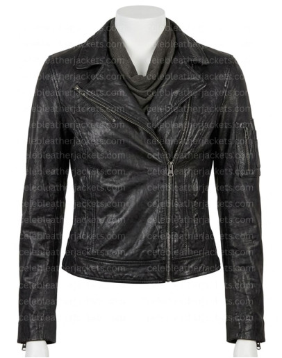 Doctor Who Tv Series Amy Pond (Karen Gillan) Black Leather Jacket