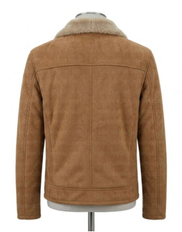 Succession Ashley Zukerman (Nate Sofrelli) Shearling Suede Jacket