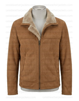 Succession Ashley Zukerman (Nate Sofrelli) Shearling Suede Jacket