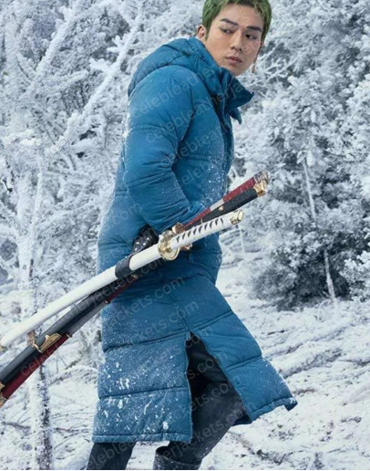 Roronoa Zoro One Piece S02 Blue Puffer Coat