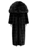Bianca Censori Grammys 2025 Black Fur Coat Outfit